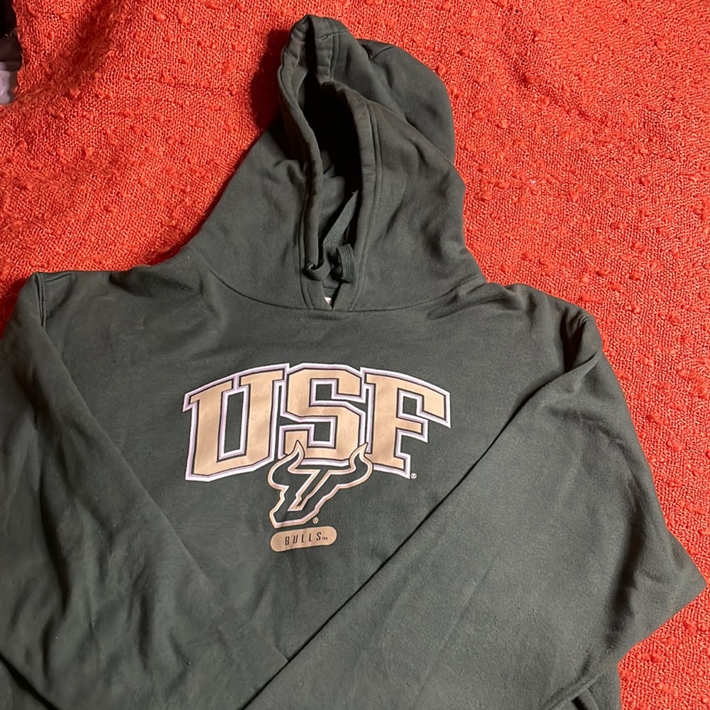 Green South Florida College USF pullover hoodie
